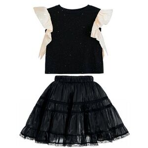 Tulleen Glitter Ruffle Skirt Set Size 10Y